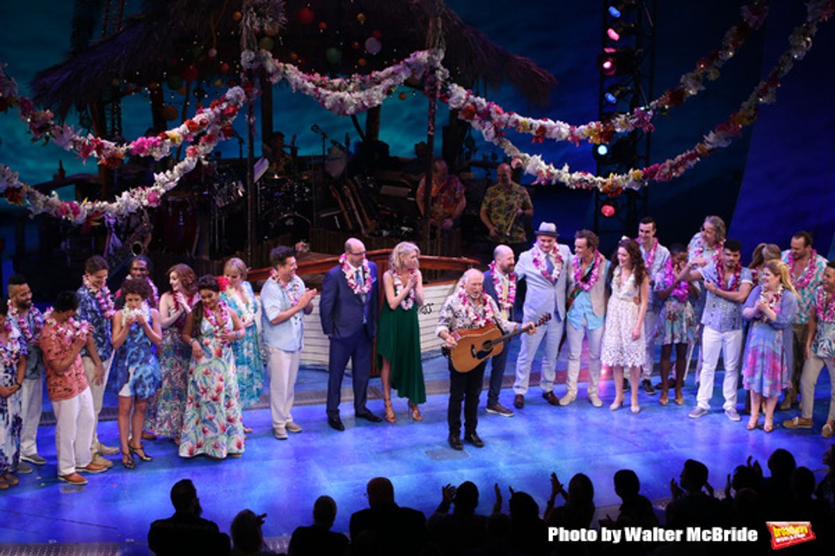 Rema Webb, Lisa Howard, Eric Peterson, Jimmy Buffett, Greg Garcia, Mike Oâ€™Malley, Paul Alexander Nolan and Alison Luff with cast at 