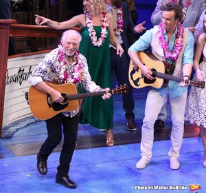Jimmy Buffett and Paul Alexander Nolan with the Cast and Creative Team Photo