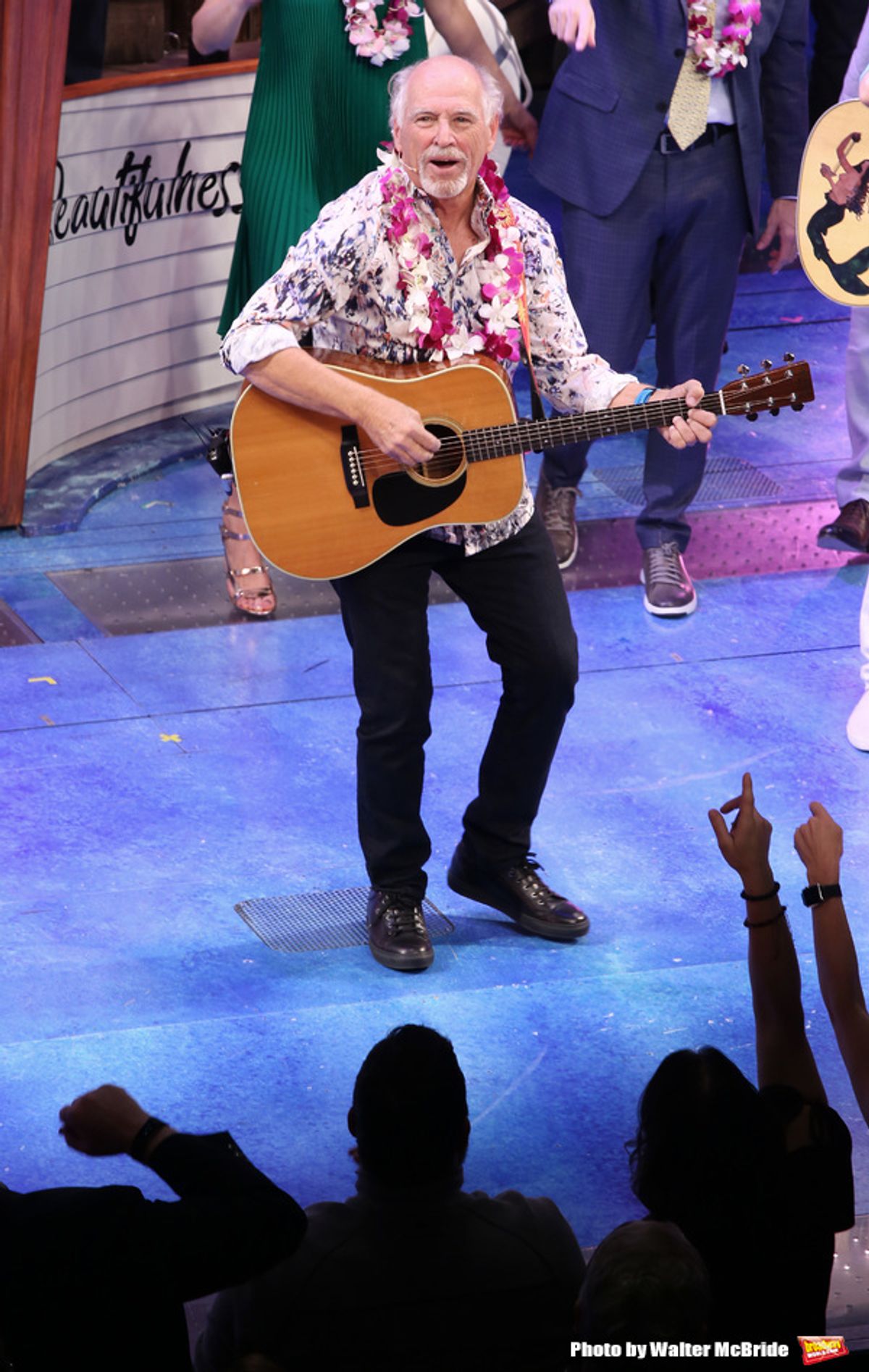 Jimmy Buffett and Paul Alexander Nolan with the Cast and Creative Team at 