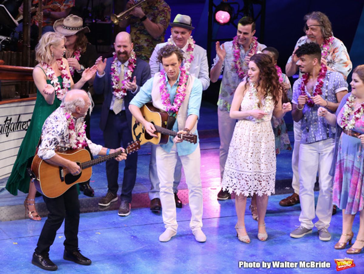 Jimmy Buffett and Paul Alexander Nolan with the Cast and Creative Team  at 