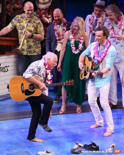 Jimmy Buffett and Paul Alexander Nolan with the Cast and Creative Team Photo