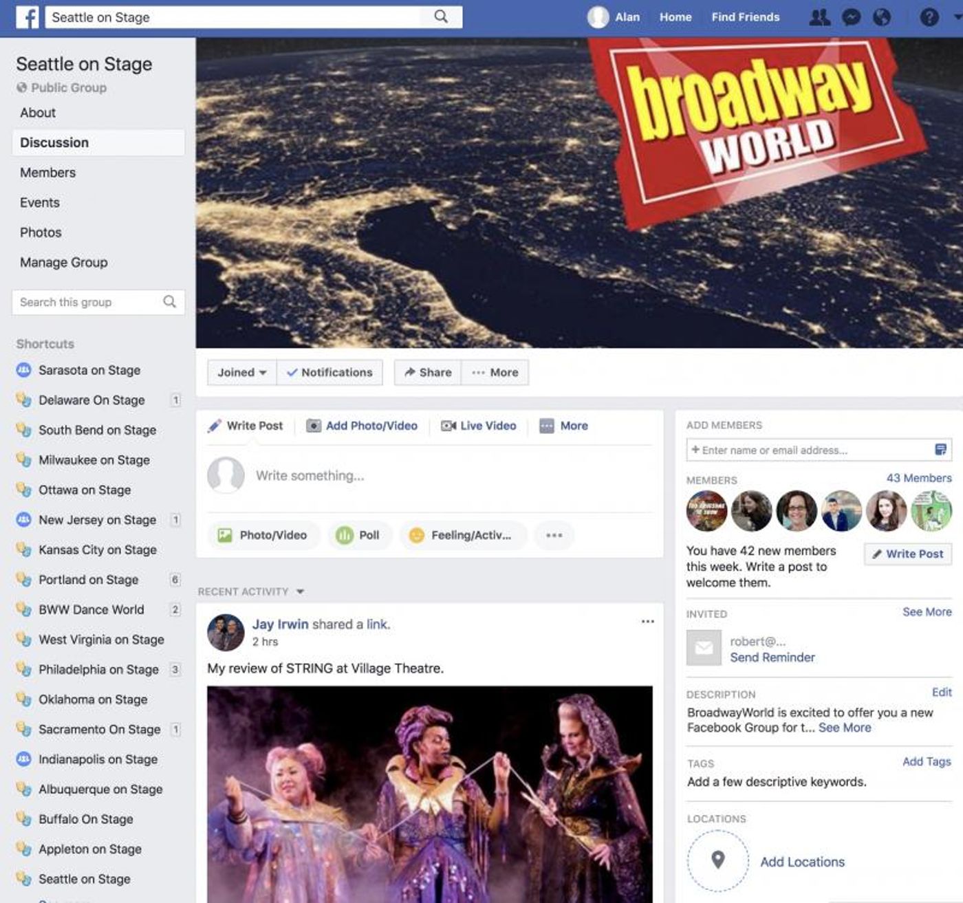 Announcing BWW Seattle on Stage Facebook Group  Image