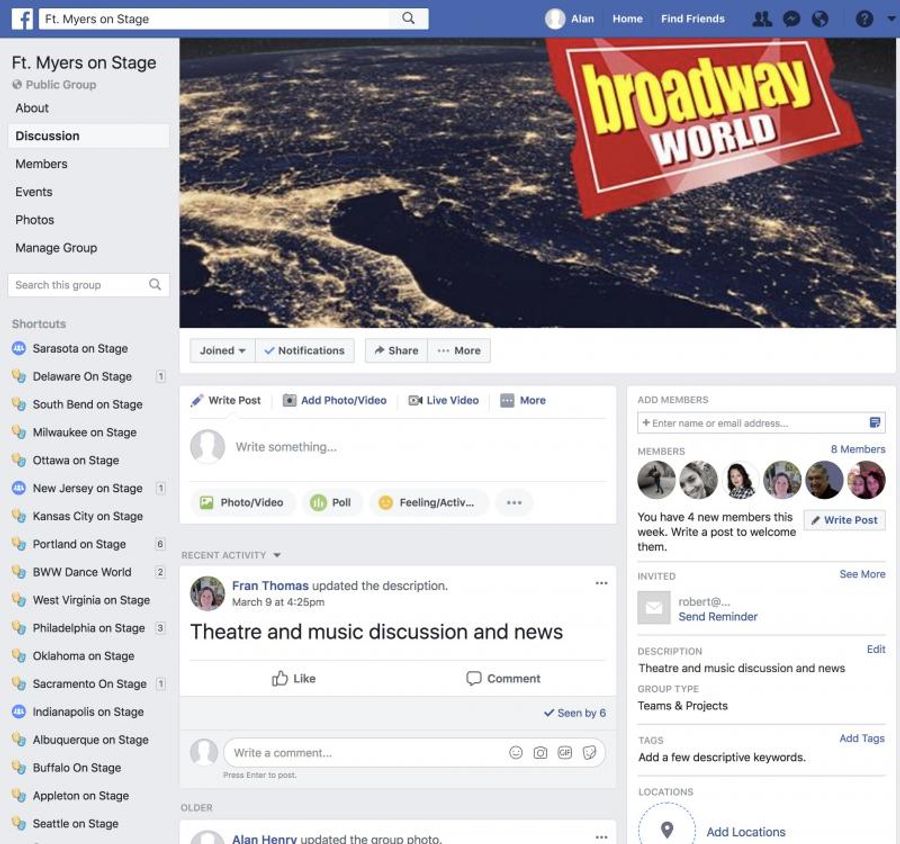 Announcing BWW Fort Myers on Stage Facebook Group Image