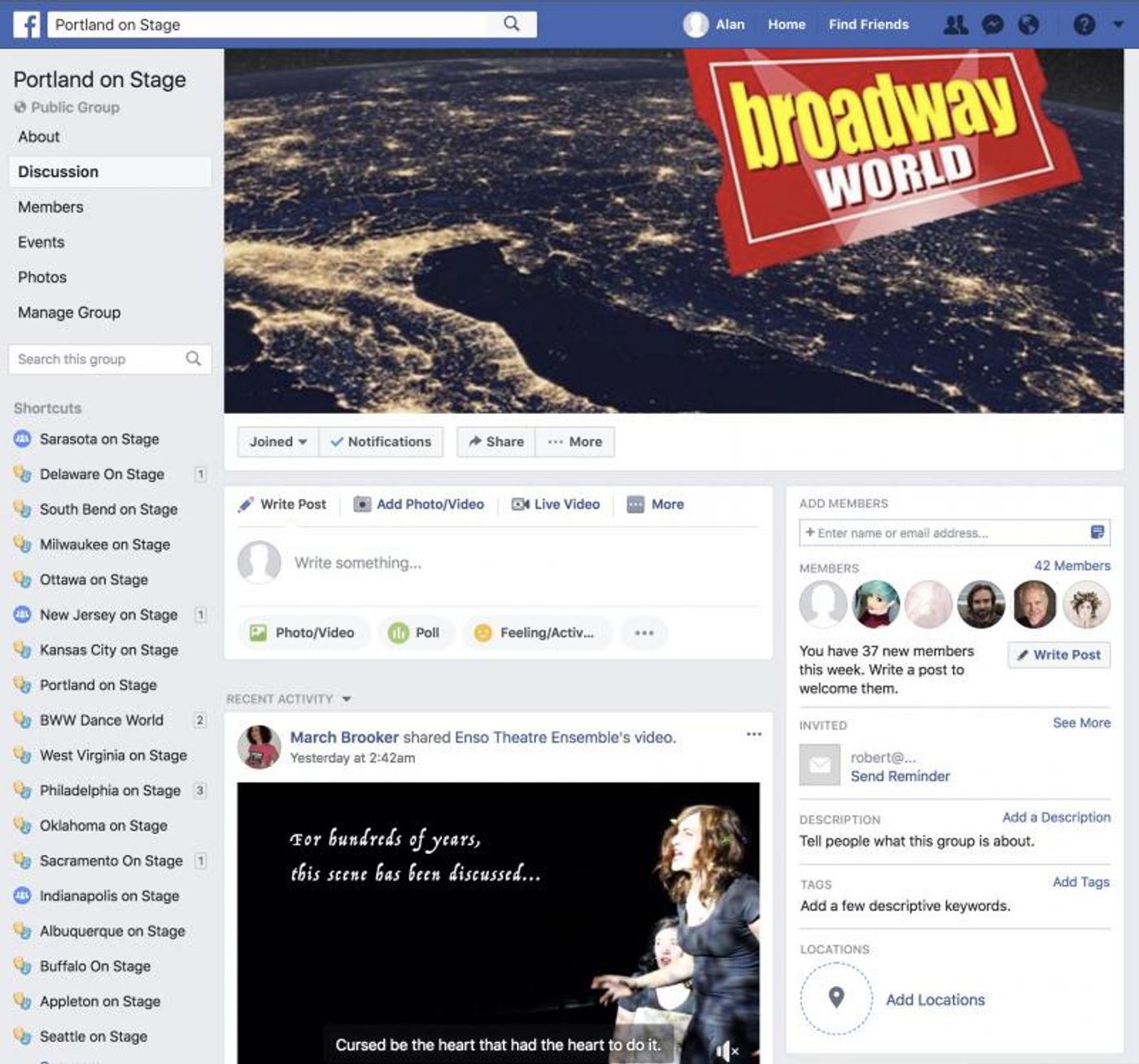Announcing BWW Portland on Stage Facebook Group  Image