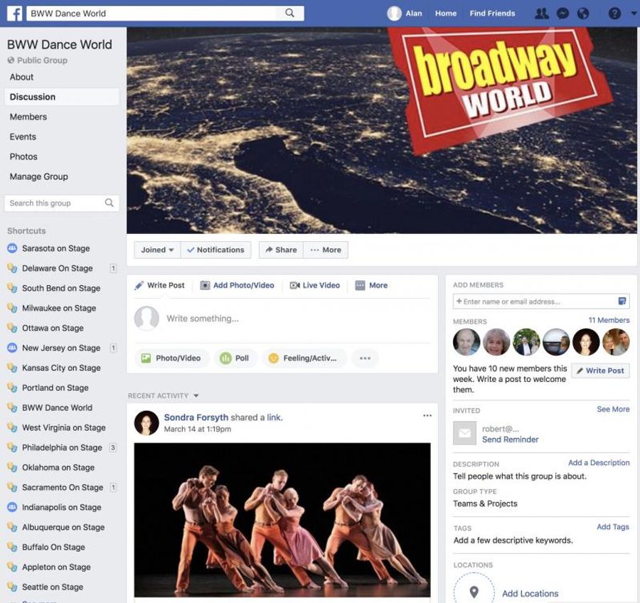 Announcing BWW Dance World Facebook Group Image