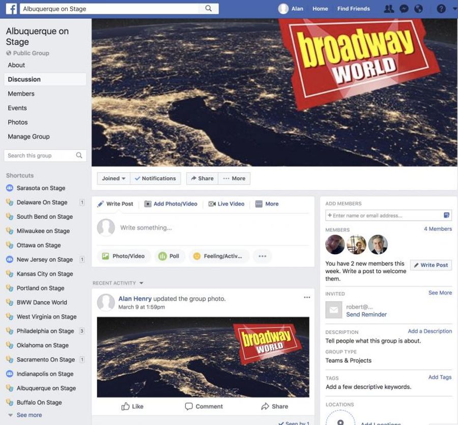 Announcing BWW Albuquerque on Stage Facebook Group Image
