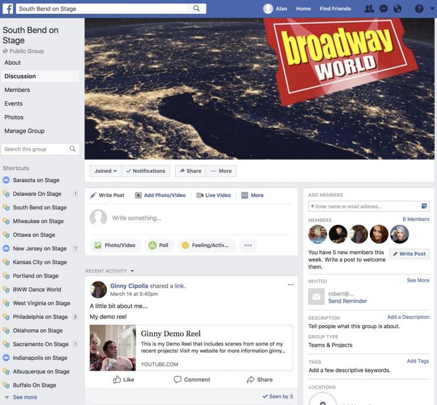 Announcing BWW South Bend on Stage Facebook Group  Image