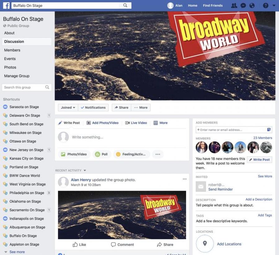 Announcing BWW Buffalo on Stage Facebook Group Image