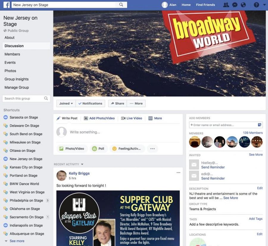 Announcing BWW New Jersey on Stage Facebook Group Image