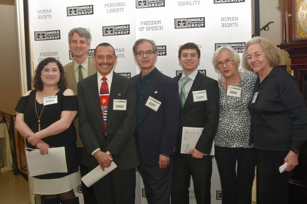 Michelle Polinsky, Rick Hinkson, Charlie Pisanno, Scott Weiner, Zachary Harrison, Barbara Gottlieb and Carol Martin at 