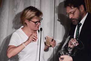 Martha Plimpton and David Staller @ BroadwayWorld Martha Plimpton and David Staller Photo