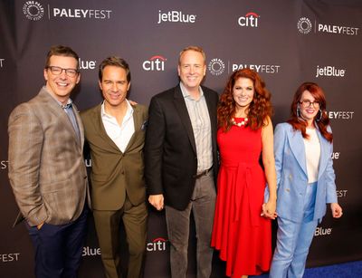 Sean Hayes, Eric McCormack, Robert Greenblatt, Debra Messing, Megan Mullally Haston Photo