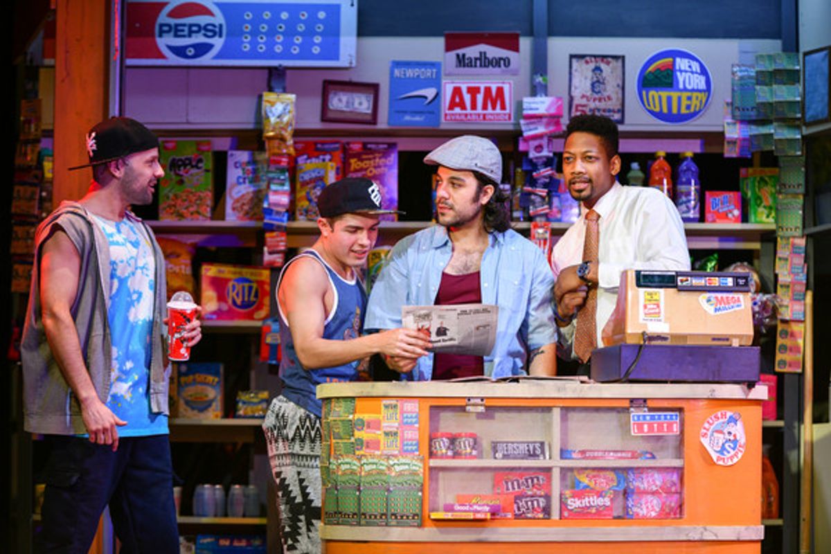 Danny Lopez (Graffiti Pete), Nick Martinez (Sonny), Spiro Marcos (Usnavi) and Josh Marin (Benny) at 