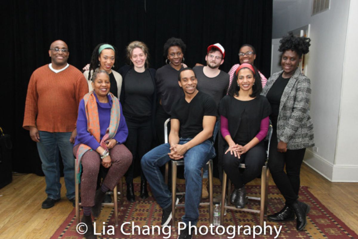 Standing: Bernard J. Tarver, Garlia Cornelia Jones-Ly, Kira Simring, Ayo Oneke Cummings, Brian Reager, Miranda Haymon. Seated: Castmembers Brenda Denmark, Will Cobbs and Toni Ann DeNoble at 