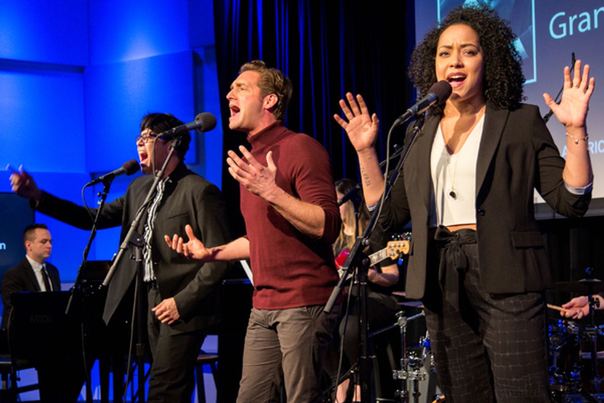 George Salazar, Colin Hanlon, Lilli Cooper at 