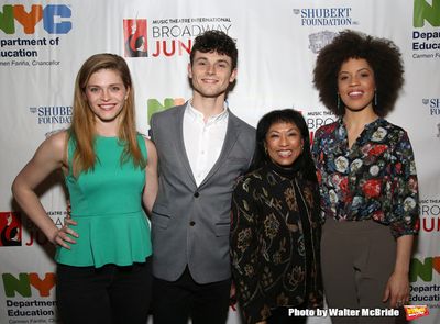 Molly Griggs, Charlie Stemp, Baayork Lee and Sasha Hutchings  Photo