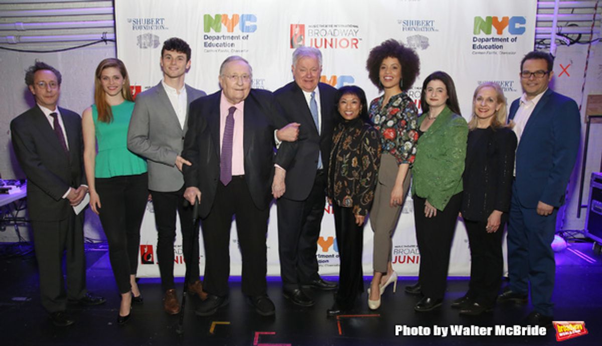 Phil Weinberg, Molly Griggs, Charlie Stemp, Philip J. Smith, Robert E. Wankel, Baayork Lee, Sasha Hutchings, Amy Dorfman Wine and Peter Avery at 