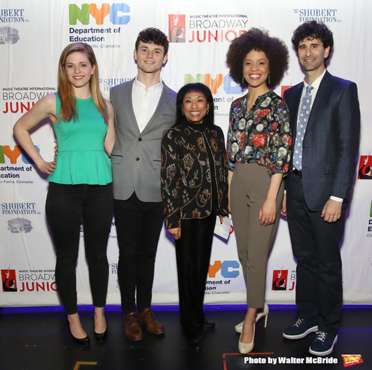 Molly Griggs, Charlie Stemp, Baayork Lee, Sasha Hutchings and John Cariani  at 