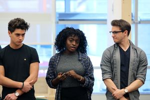Antonio Cipriano (Ensemble), Celia Gooding (Frankie), and John Cardoza (Ensemble) @ BroadwayWorld Antonio Cipriano (Ensemble), Celia Gooding (Frankie), and John Cardoza (Ensemble) Photo