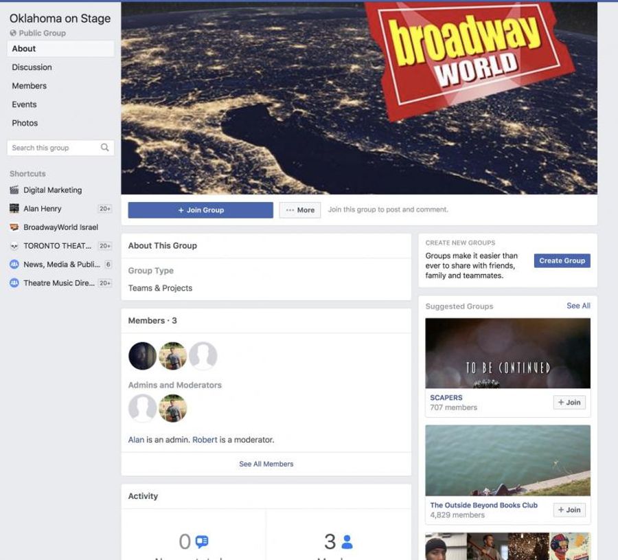 Announcing BWW Oklahoma on Stage Facebook Group Image