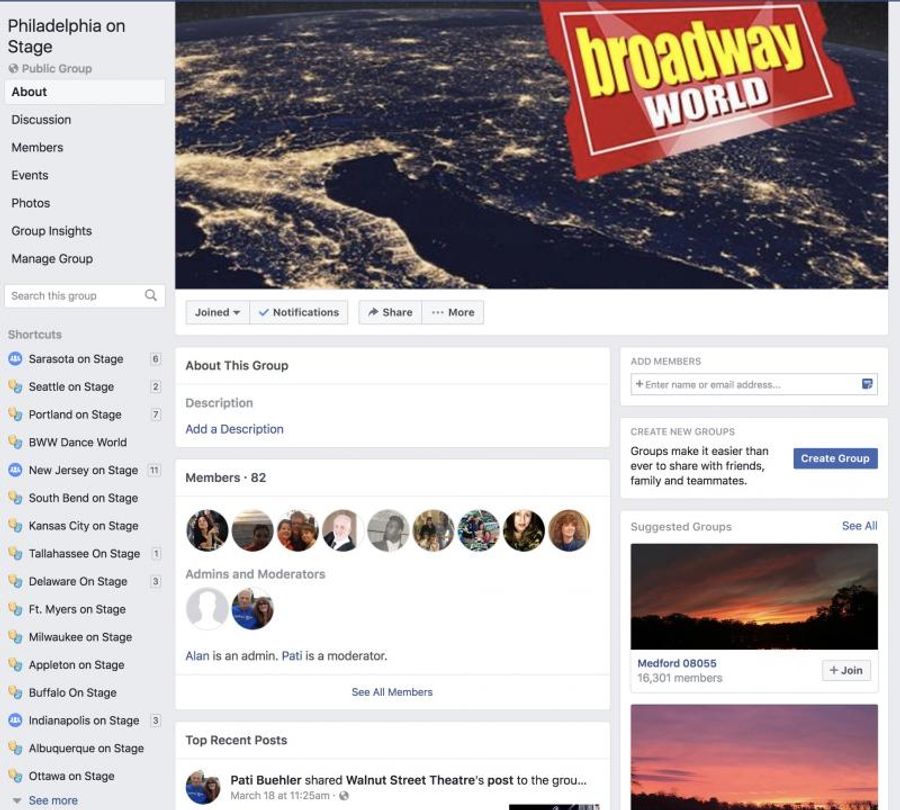 Announcing BWW Philadelphia on Stage Facebook Group Image