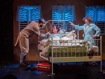 Eli Rosen, Yosi Sokolsky & Ronit Asheri in THE LABOR OF LIFE Photo