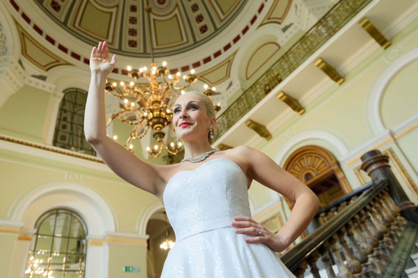 Photo Flash: Madalena Alberto Surprises Shoppers With Showstopping EVITA Performance  Image