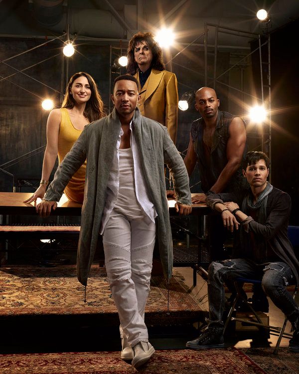 Sara Bareilles, John Legend, Alice Cooper, Brandon Victor Dixon, Jason Tam Photo