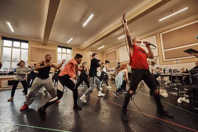 Andrew Polec & Cast Photo