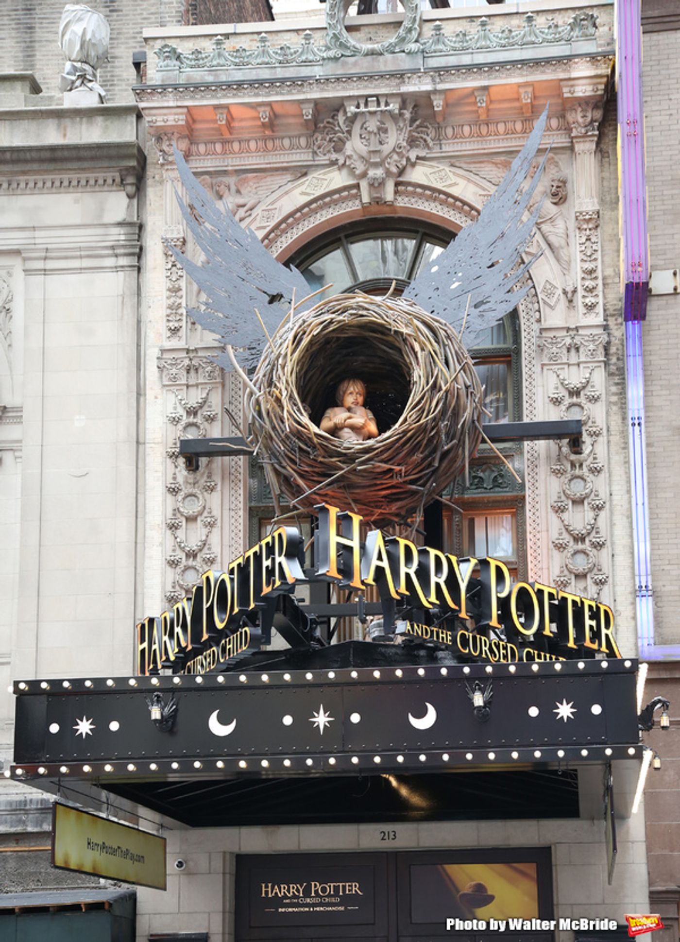 Up on the Marque: HARRY POTTER AND THE CURSED CHILD Takes Over 42nd Street Up on the Marque: HARRY POTTER AND THE CURSED CHILD Takes Over 42nd Street Image