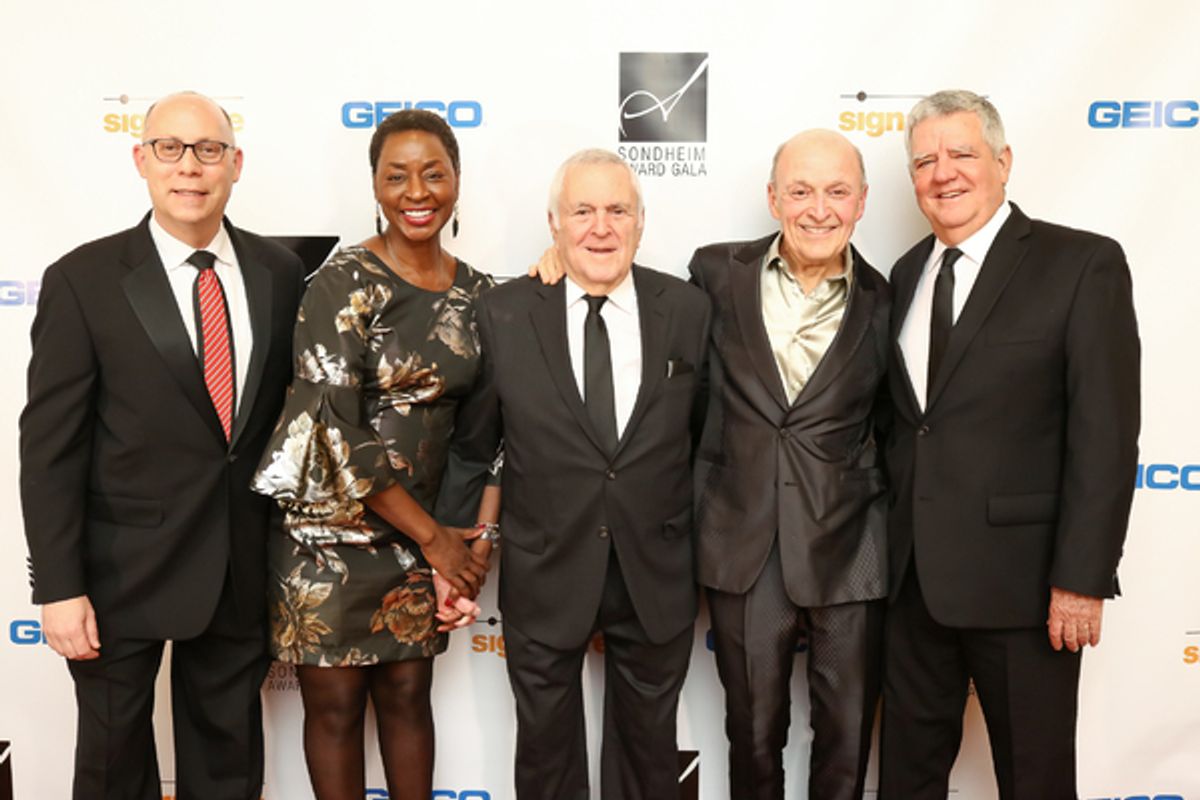 Gala Chair Craig Pascal, Gala Chair Rynthia Rost, John Kander, Gala Chair Victor Shargai and Albert Stephenson at 