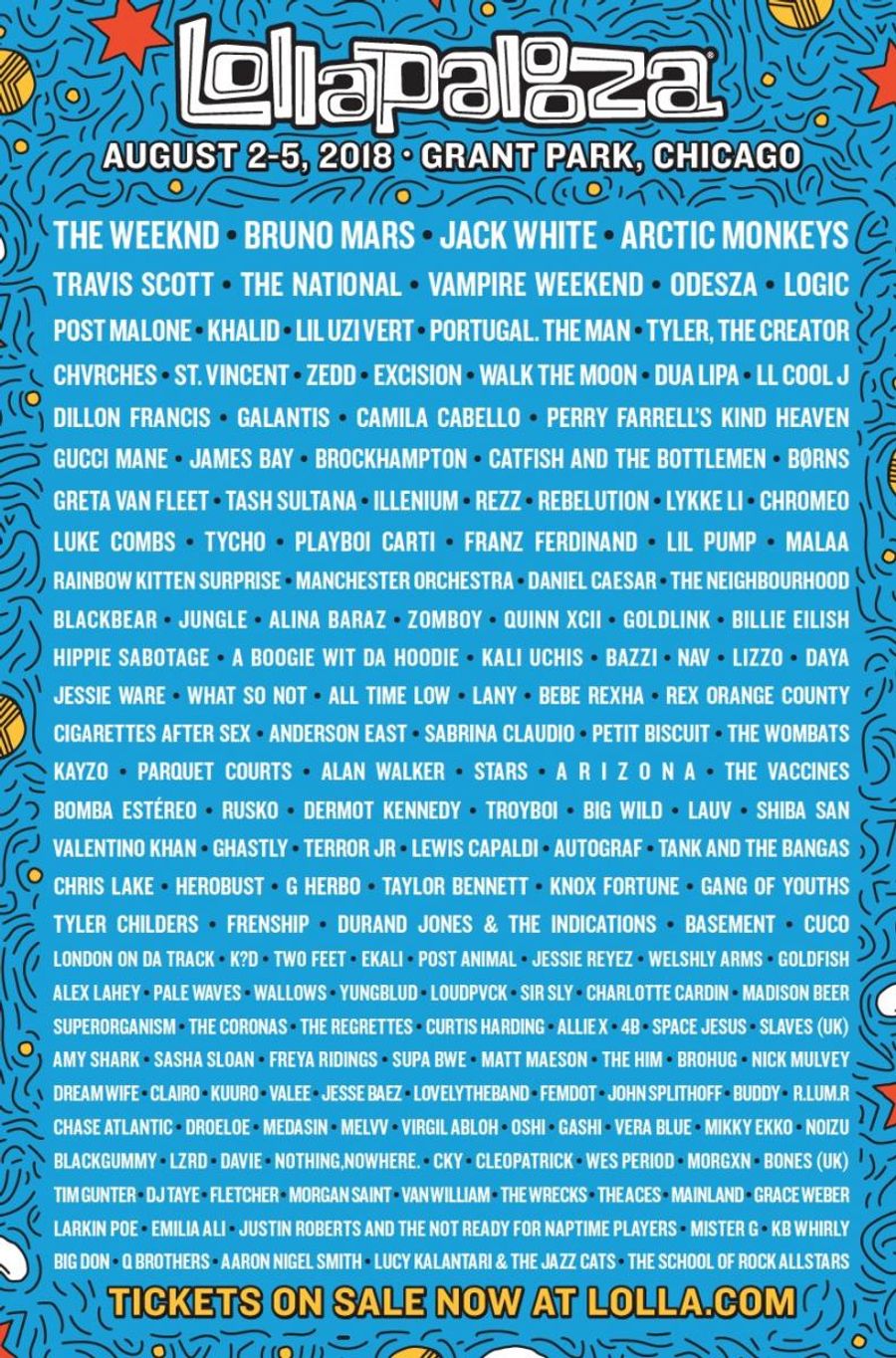 Lollapalooza Announces 2018 Lineup including Bruno Mars, The Weeknd, & More  Image