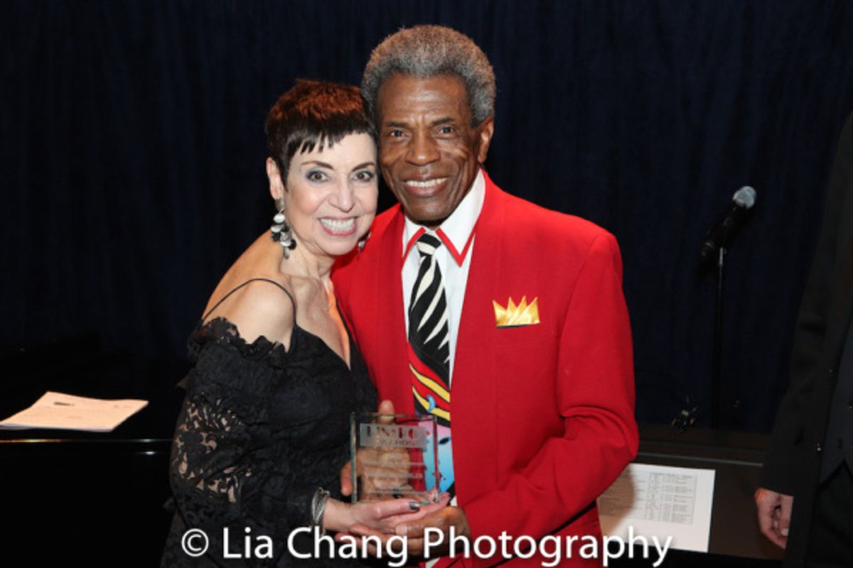 Producer Sherry Eaker and 2018 Bob Harrington Lifetime Achievement Award recipient Andre De Shields at 