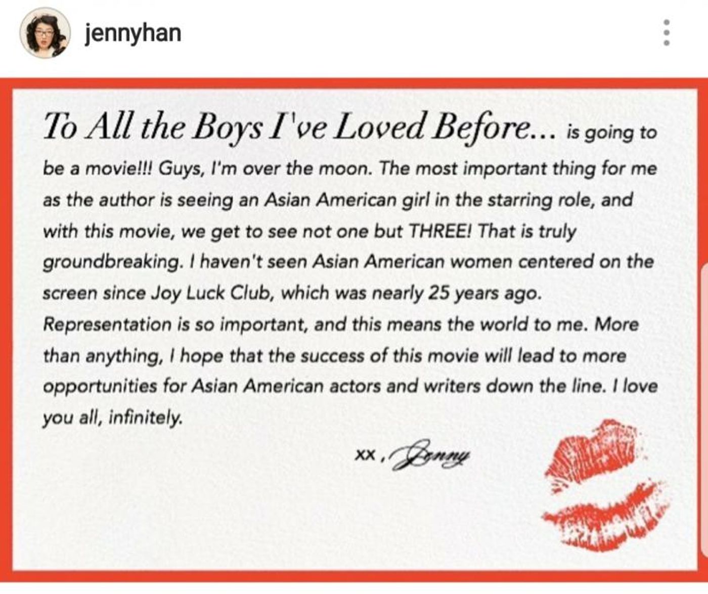 BWW Previews: Jenny Han's Best Selling Series TO ALL THE BOYS I'VE LOVED BEFORE to premiere Summer 2018 on Netflix! BWW Previews: Jenny Han's Best Selling Series TO ALL THE BOYS I'VE LOVED BEFORE to premiere Summer 2018 on Netflix! Image