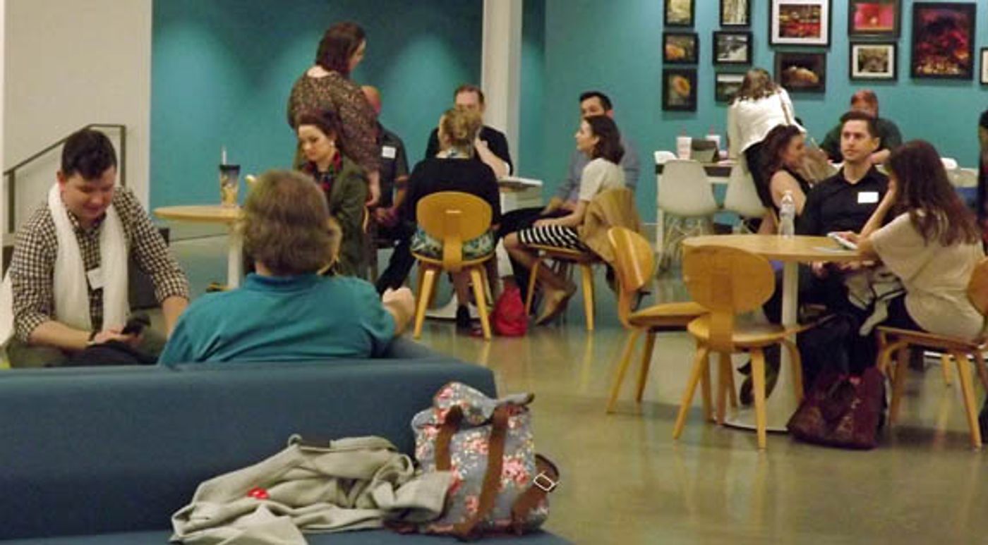Actors nervously await callbacks: Photo by Alan Portner
