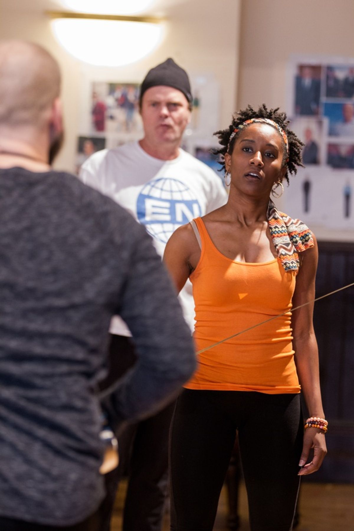 Celeste M. Cooper, Rainn Wilson, Matt Hawkins at 