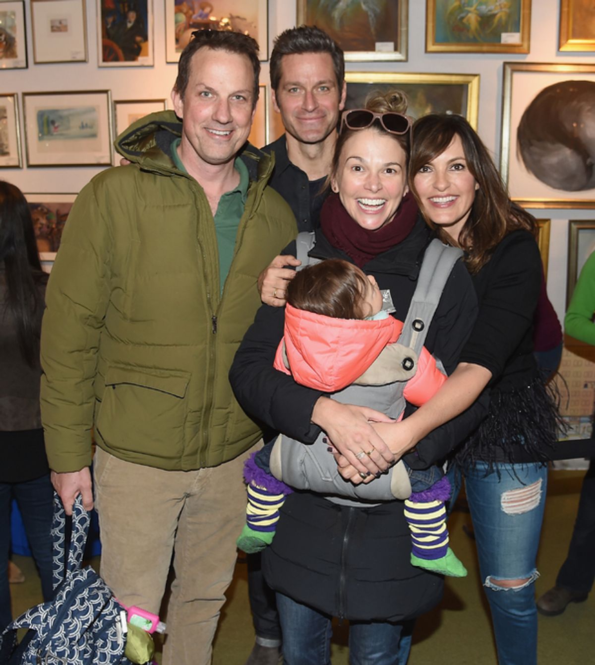 Ted Griffin, Peter Hermann, Sutton Foster and Mariska Hargitay at 