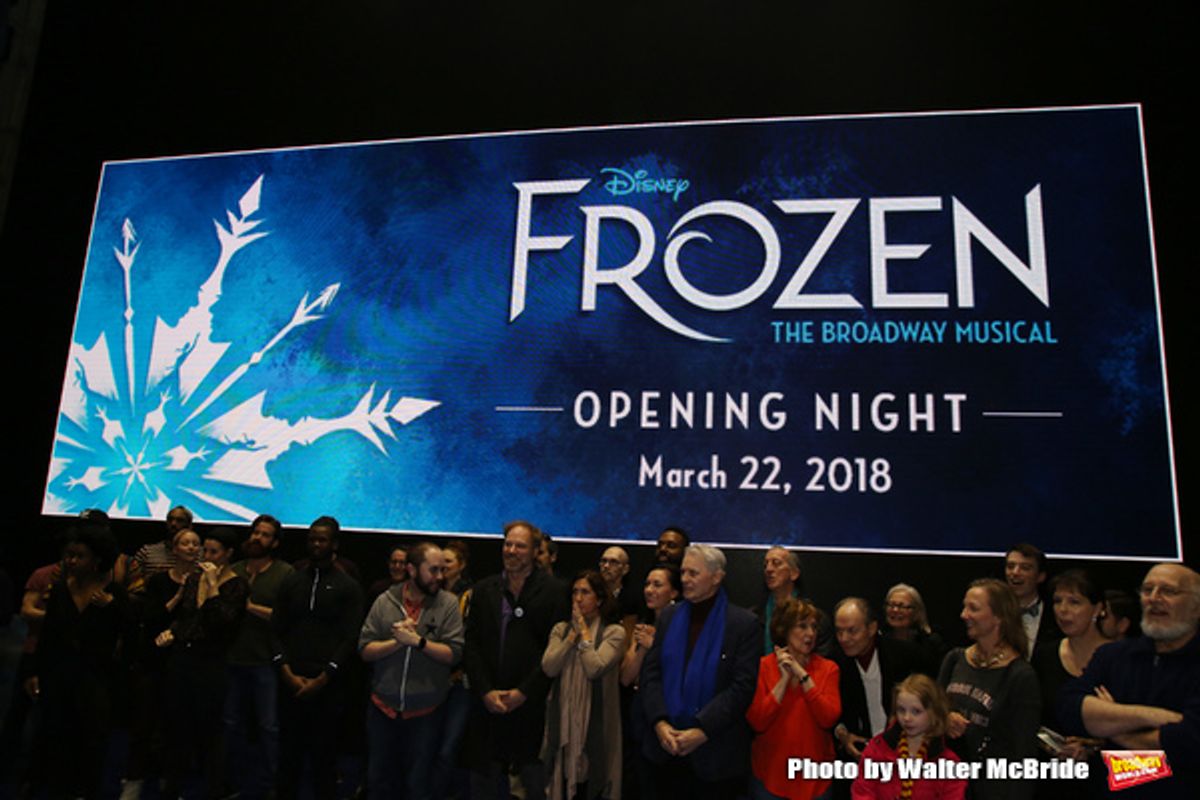 The Actors' Equity Opening Night Gypsy Robe Ceremony honoring Jeremy Davis for 'Frozen' at the St. James Theatre on March 22, 2018 in New York City. at 