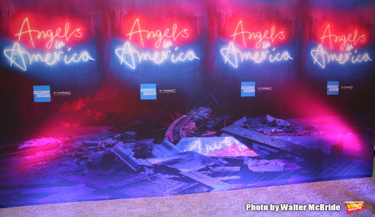 The Broadway Opening Night Arrivals for 'Angels In America' - Part One and Part Two at the Neil Simon Theatre on March 25, 2018 in New York City. at 