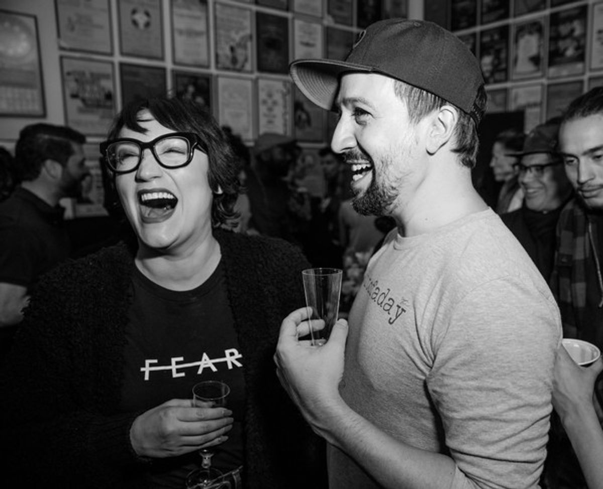 Eden Espinosa and Lin-Manuel Miranda at 