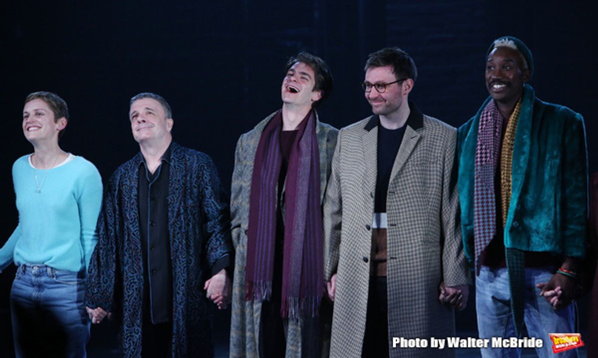 Denise Gough, Nathan Lane, Andrew Garfield, James McArdle and Nathan Stewart-Jarrett  at 