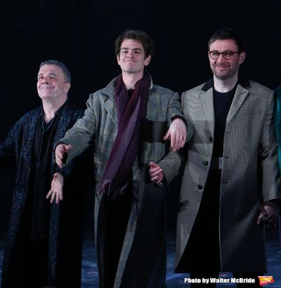 Nathan Lane, Andrew Garfield, James McArdle Photo