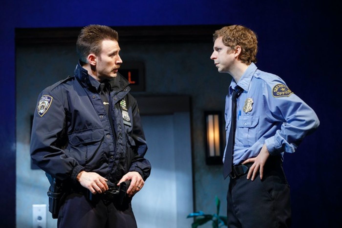 Photo Flash: First Look at Chris Evans, Michael Cera & More in LOBBY HERO on Broadway!  Image