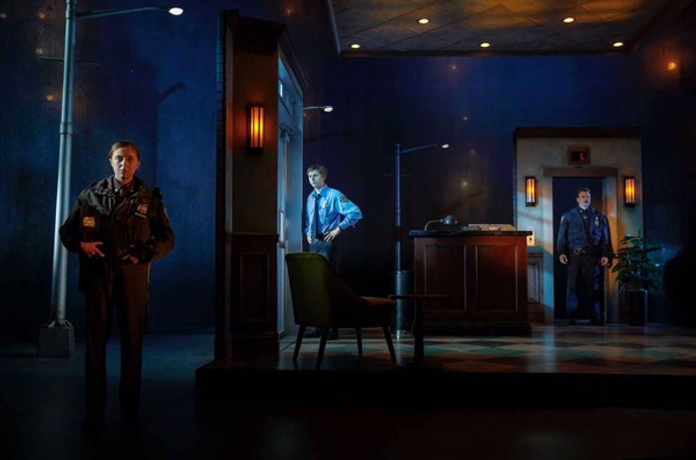 Photo Flash: First Look at Chris Evans, Michael Cera & More in LOBBY HERO on Broadway!  Image