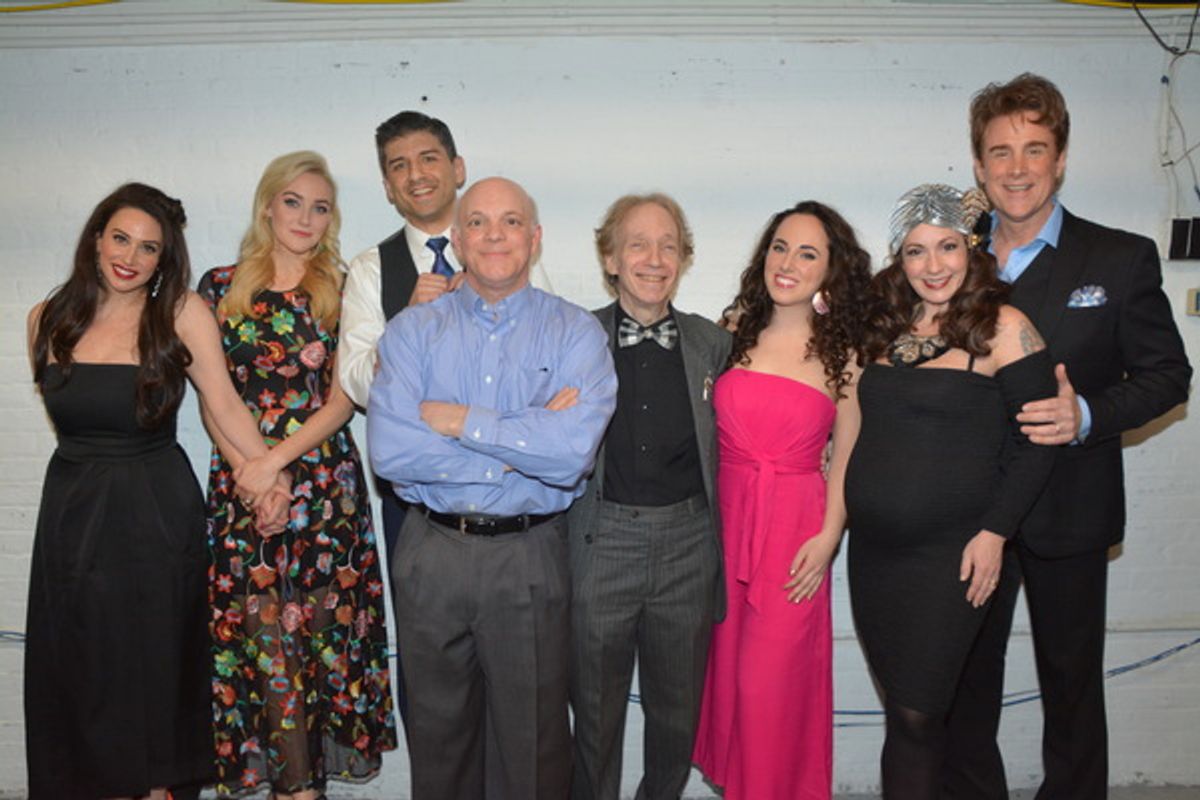 Lesli Margherita, Betsy Wolfe,Tony Yazbeck, Eddie Korbich,  Scott Siegel, Mia Gerachis, Jenny Lee Stern and Sal Viviano at 