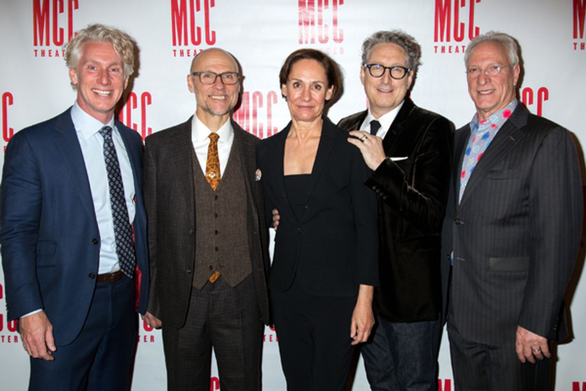 Blake West, William Cantler, Laurie Metcalf, Bernard Telsey, Robert LuPone at 