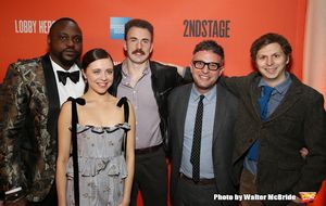 Brian Tyree Henry, Bel Powley, Chris Evans, Trip Cullman and Michael Cera  Photo