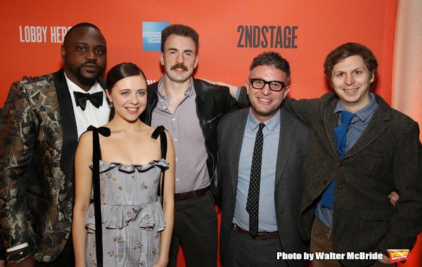 Brian Tyree Henry, Bel Powley, Chris Evans, Trip Cullman and Michael Cera  Photo