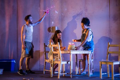 Patrick Knowles (Stanley), Amber James (Stella) and Kelly Gough (Blanche) Photo
