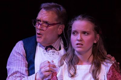 (L to R)  MARTIN LARSON (Mrs Bumbrake)  and McKENNA SANFORD (Molly) Photo
